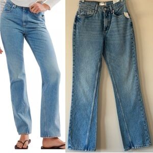 New Free People We the Free Xena High Rise Slim Straight Jeans 26 New With Tags